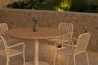 Spisestol Peking & Croft 2-pakk + Spisebord rundt Ø120 – beige