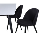 Spisegruppe Jimmy & Velvet 150 x 90 2-pakk – hvit og svart