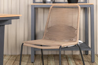 Spisegruppe Mexico & Lindos 180 x 90 + 2-pakk spisestoler – natur og brun