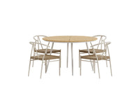 Spisegruppe San Vito & Alfons Rund ⌀120 – beige