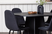 Spisestol Polar & Bootcut 2-pakk + Spisebord rundt ⌀110 – svart