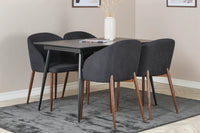 Spisegruppe Silar & Arch 120 x 80 + 2-pakk spisestoler – svart
