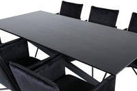 Spisegruppe Petra & Piazza 180 x 90 – svart