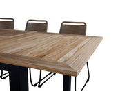 Spisebord Panama & Lindos rektangulært 152 x 90 + spisestol 2-pakk – svart og brun