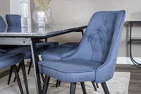 Spisestol Velvet Deluxe 2-pakk – blå