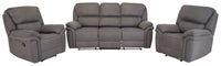 Sofagruppe Saranda med reclinersofa og reclinerlenestol – grå