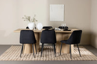 Spisegruppe 2-pakk 210 x 100 – svart og natur