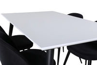 Spisegruppe Jimmy & Velvet 150 x 90 2-pakk – hvit og svart