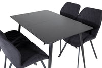 Spisegruppe Silar & Gemma 120 x 80, 2-pakk – svart