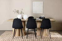 Spisegruppe Polar & Olivia 2-pakk 210 x 100 – svart og natur
