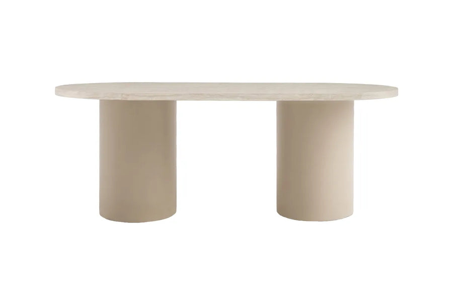 Spisebord Narvik ovalt 200 × 100 – beige