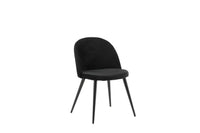 Spisestol Velvet 2-pakk – svart