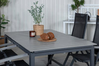 Posisjonsstol Albany & Levels 2-pakk + Spisebord 160 x 100 – svart