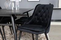 Spisegruppe Sleek & Velvet Deluxe 195 x 95 2-pakk – svart
