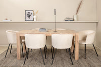Spisegruppe Slider & Berit 170 x 95 – whitewash og beige