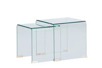 Sidebord Telemark 42x42cm, 36x36cm – gjennomsiktig