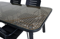 Spisegruppe Nicke & Paola 2-pakk + rektangulært spisebord 200 × 100 – svart