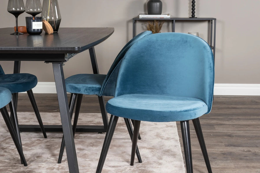 Spisestol Velvet 2-pakk – blå