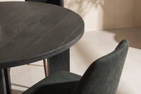 Spisestol Night & Juno 2-pakk + Rundt spisebord ⌀120 – svart