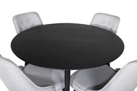 Spisegruppe Dipp & Velvet Deluxe Rund ⌀115 2-pakk – svart og grå