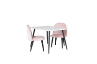 Barnestol Velvet & Polar + barnebord 50 x 80 x 60 – rosa