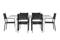 Spisegruppe Copacabana & Merlo 2-pakk 200 x 90 – svart og hvit
