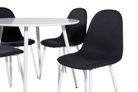 Spisegruppe Plaza & Polar Rund ⌀100 2-pakk – hvit og svart