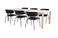 Spisegruppe Slider & Arrow 170 x 95 2-pakk – whitewash og svart