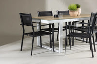 Spisegruppe Copacabana & Merlo 2-pakk 200 x 90 – svart og hvit