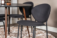 Spisegruppe Vault & Plaza 2-pakk + Rundt spisebord ⌀100 – svart
