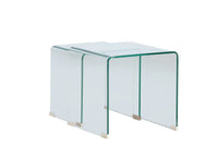 Sidebord Telemark 42x42cm, 36x36cm – gjennomsiktig