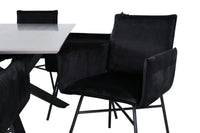 Spisegruppe Petra & Piazza 180 x 90 – svart