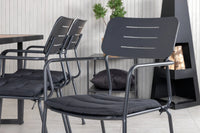 Spisestol Nicke & Khung 2-pakk – svart + Spisebord 200 × 100 – natur
