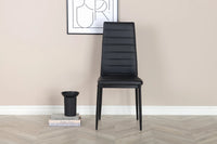 Spisestol Slim 2-pakk – svart