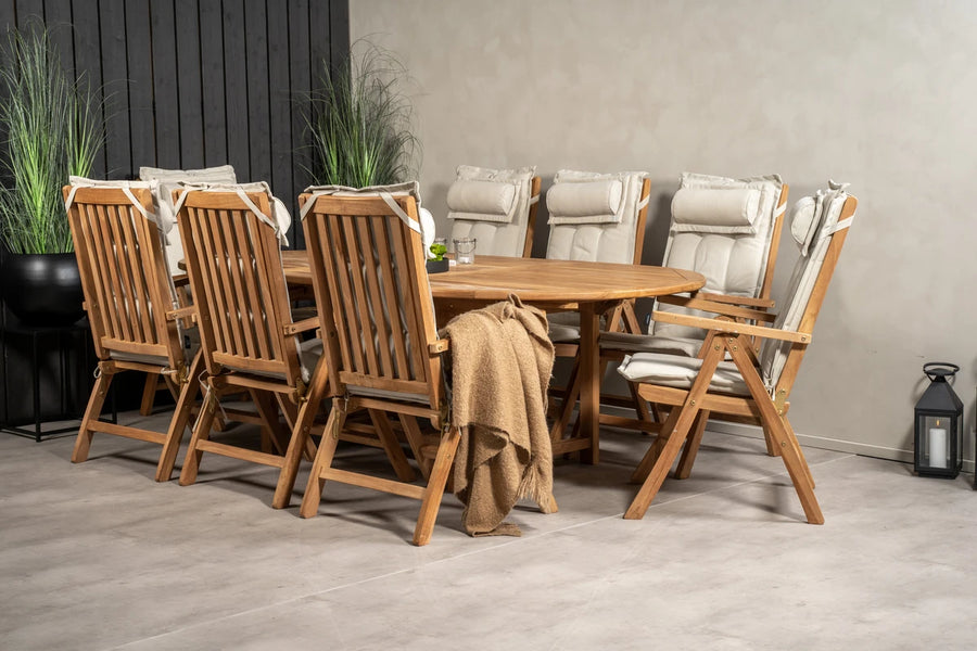 Spisegruppe Kenya + Ovalt 180 x 120 – natur