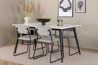 Spisegruppe Jimmy & Kenth 150 x 90 2-pakk – hvit og grå
