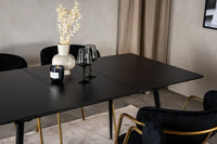Spisestol Arrow & Silar 2-pakk + Rektangulært spisebord 120 x 80 – svart