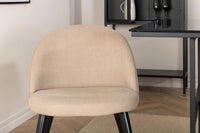 Spisegruppe rektangulær 200 x 90 + spisestol 2-pakk – svart og beige