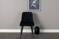 Spisestol Velvet Deluxe 2-pakk – svart
