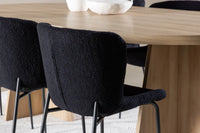 Spisegruppe Bootcut & Modesto oval 230 x 115 2-pakk – natur og svart