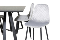 Spisegruppe Polar & Marina 2-pakk 180 x 90 – grå og svart