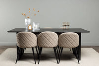 Spisegruppe 2-pakk 200 × 100 – beige og svart