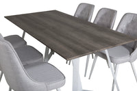 Spisegruppe Marina 180 x 90 2-pakk – grå og lys grå