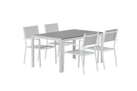 Spisegruppe Break & Copacabana 150 x 90 + spisestoler 2-pakk – grå