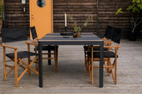 Spisestol Marion 2-pakk + Rektangulært spisebord Togo 150 x 90 – natur og svart