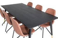 Spisegruppe Dipp & Polar 180 x 90 2-pakk – svart og brun