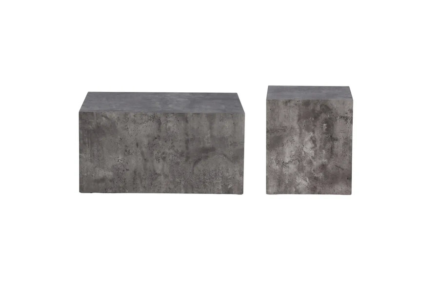 Sofabord York 40x40 + Sofabord 80 x 60 – mørkegrå