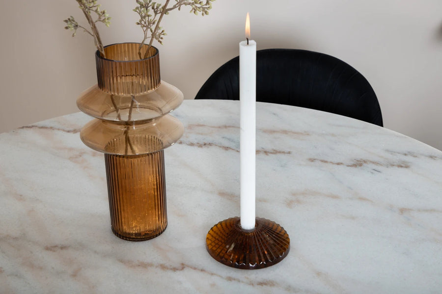 Spisestol Wrinkles & Estelle 2-pakk + Spisebord rundt ⌀106 – svart og hvit