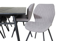 Spisegruppe Sleek & Gemma 195 x 95 2-pakk – svart og grå