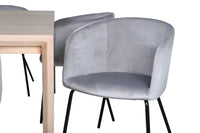 Spisegruppe Slider & Berit 170 x 95 – hvitvasket og grå